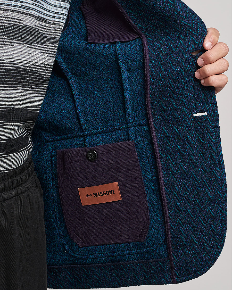 Mies | Pikkutakit | Missoni | Zig Zag Knitted Blazer Navy