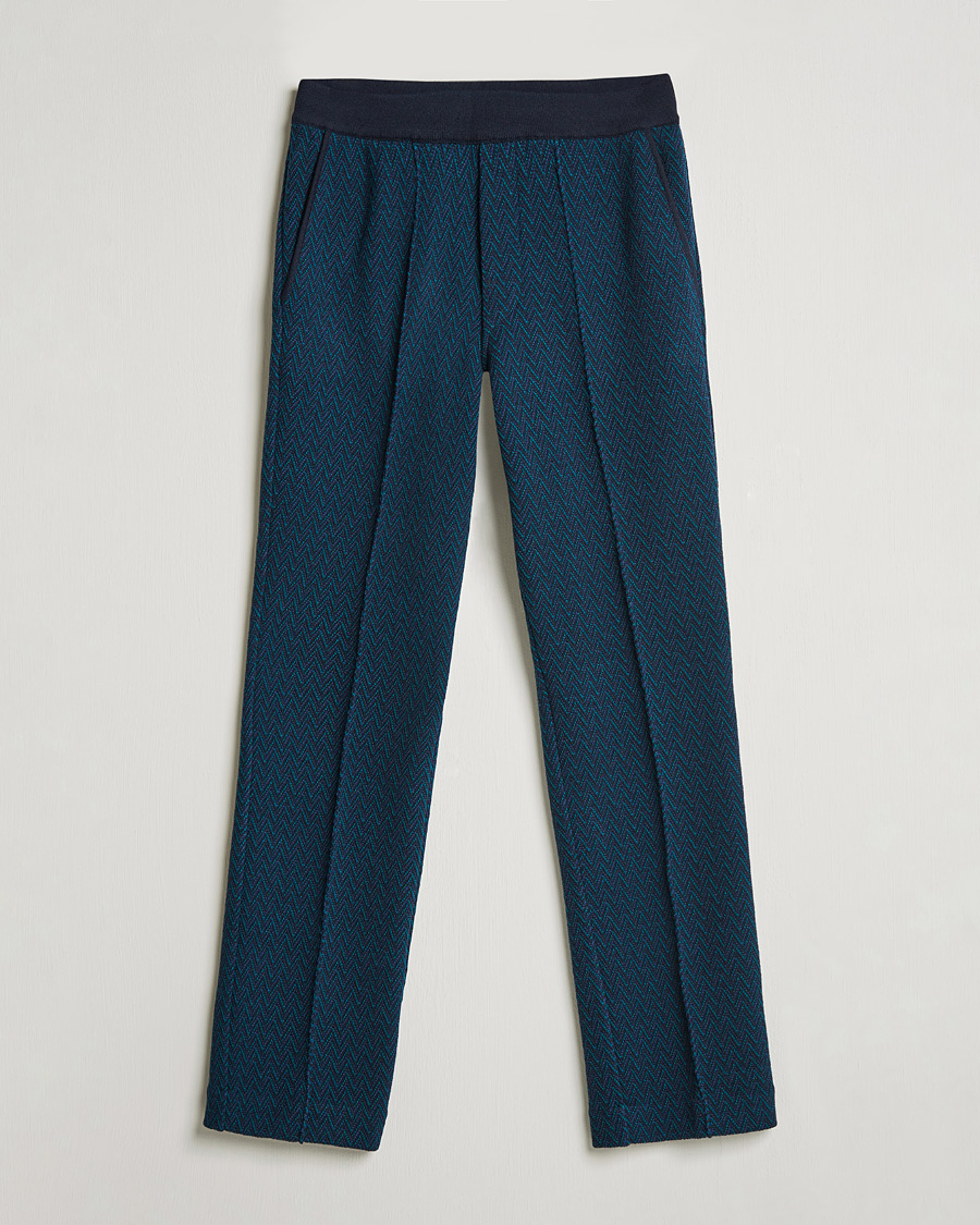 Mies | Housut | Missoni | Zig Zag Knitted Trousers Navy