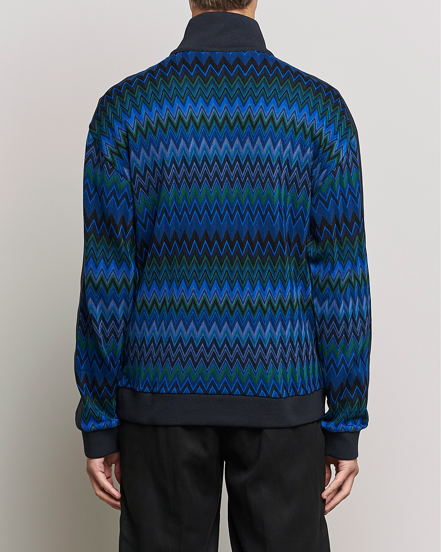Mies | Puserot | Missoni | Chevron Full Zip Sweater Navy