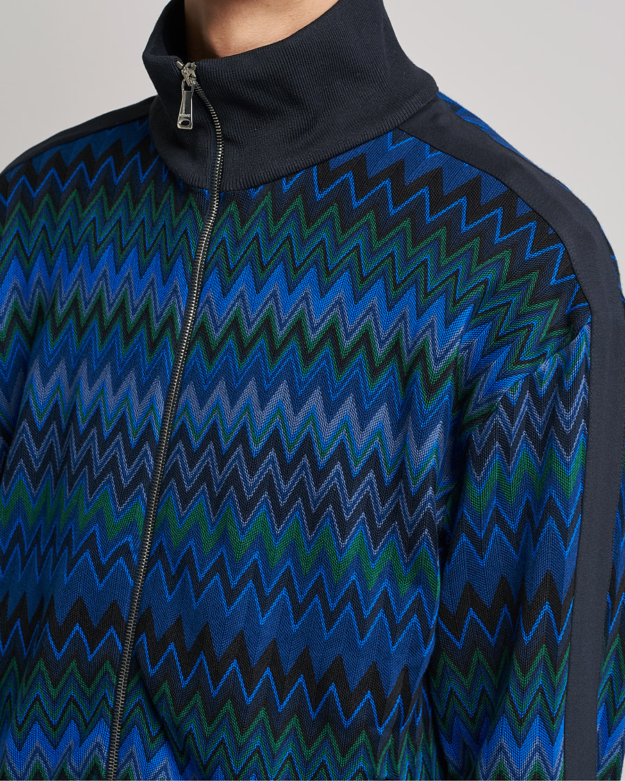 Mies | Puserot | Missoni | Chevron Full Zip Sweater Navy