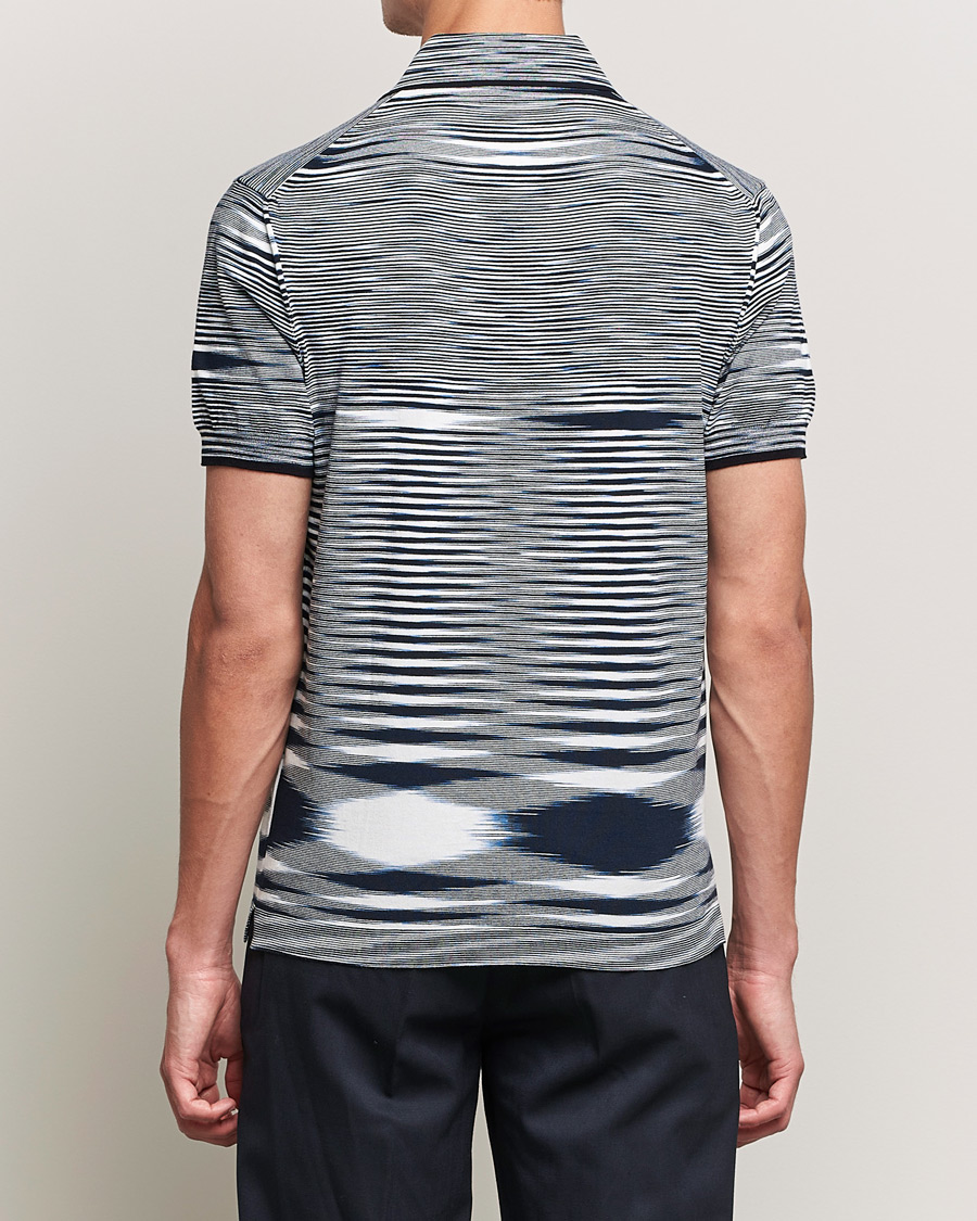 Mies | Pikeet | Missoni | Fiammato Knitted Polo Navy/White
