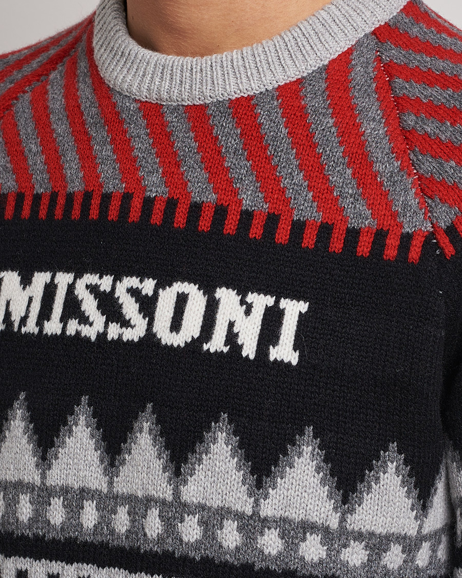 Mies | Puserot | Missoni | Mountain Calling Jacquard Sweater Grey/Red