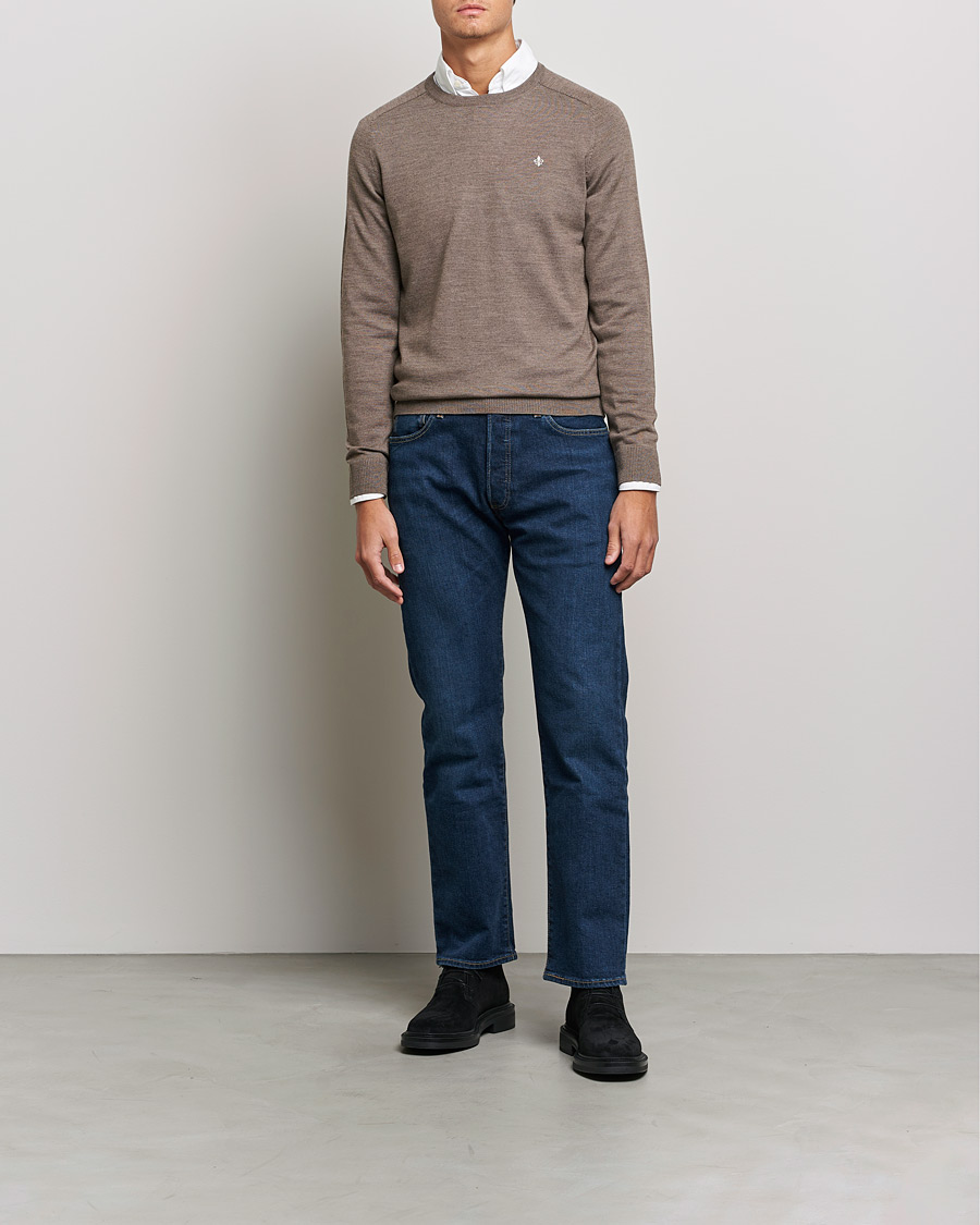 Mies | Puserot | Morris | Merino O-neck Brown