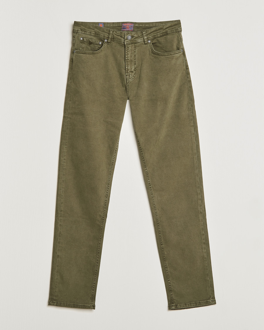 Mies | Housut | Morris | James Brushed Chinos Olive