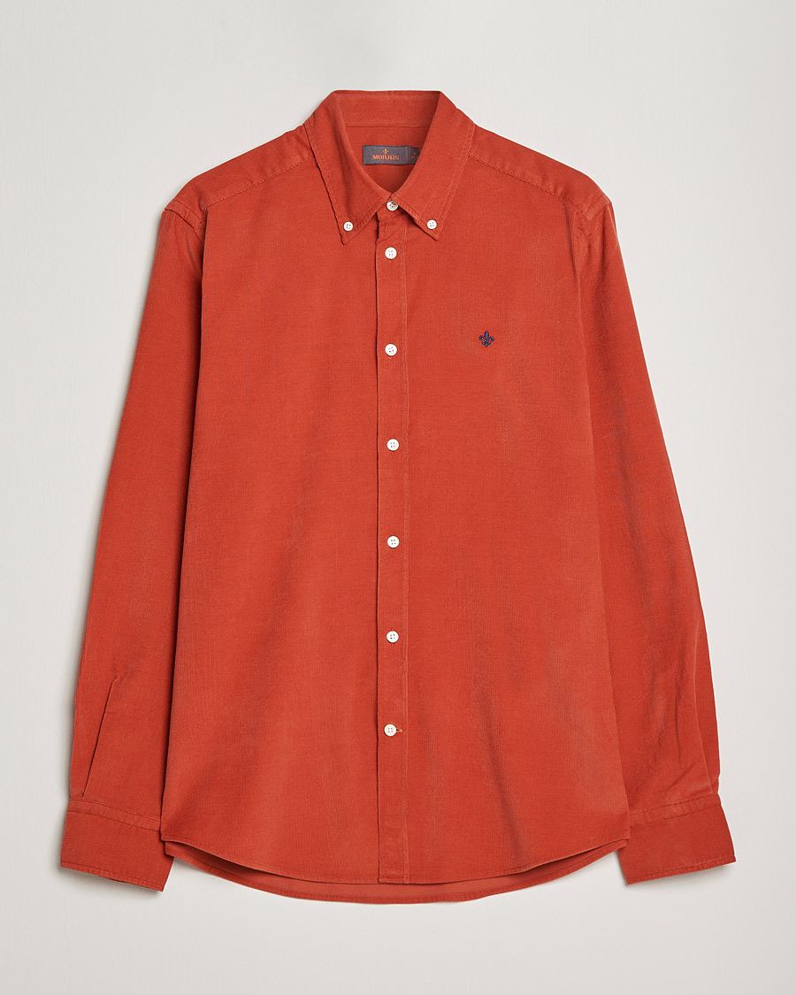 Mies | Kauluspaidat | Morris | Douglas Corduroy Button Down Shirt Red