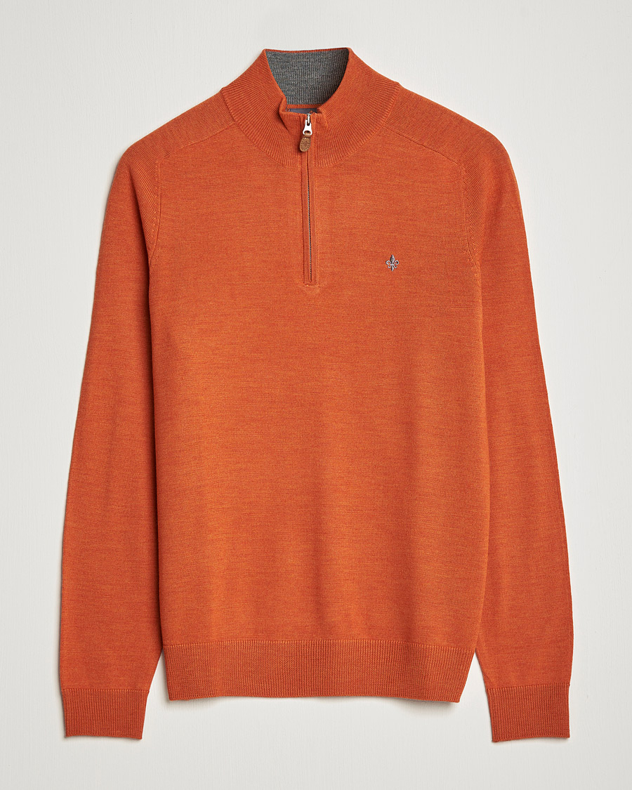 Mies | Puserot | Morris | John Merino Half Zip Orange