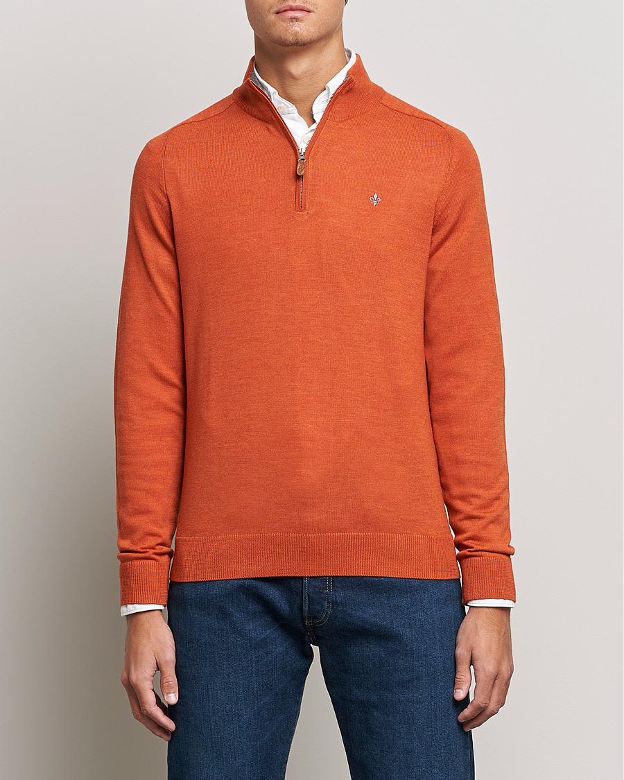 Mies | Puserot | Morris | John Merino Half Zip Orange