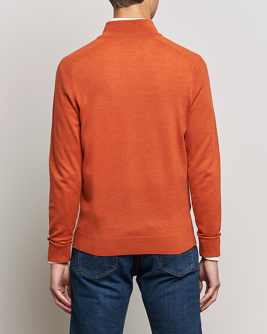 Mies | Puserot | Morris | John Merino Half Zip Orange