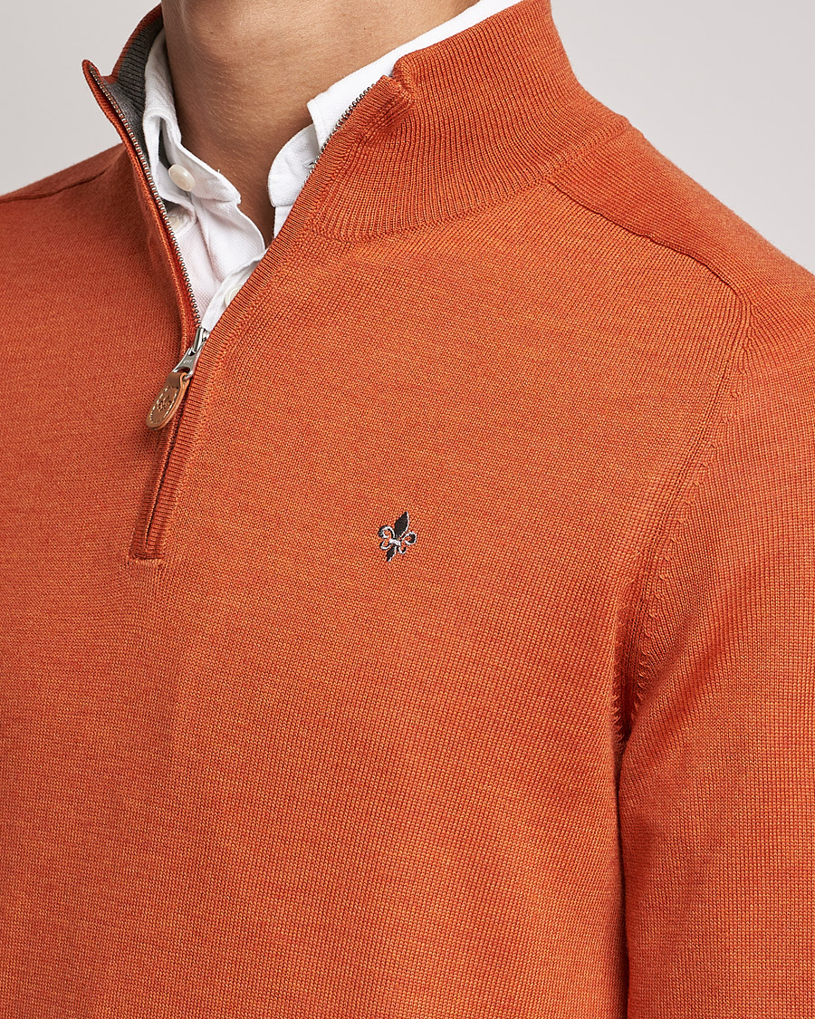 Mies | Puserot | Morris | John Merino Half Zip Orange