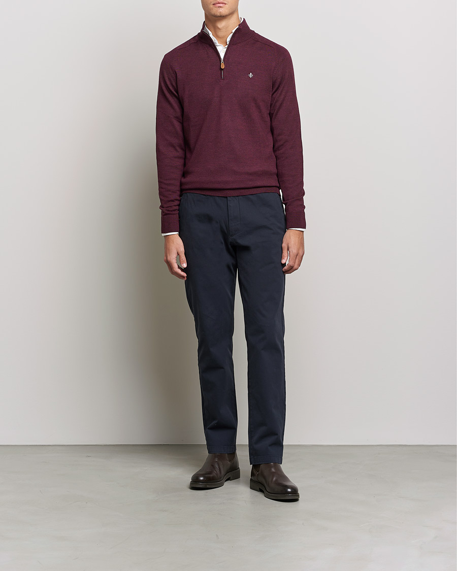 Mies | Puserot | Morris | John Merino Half Zip Burgundy
