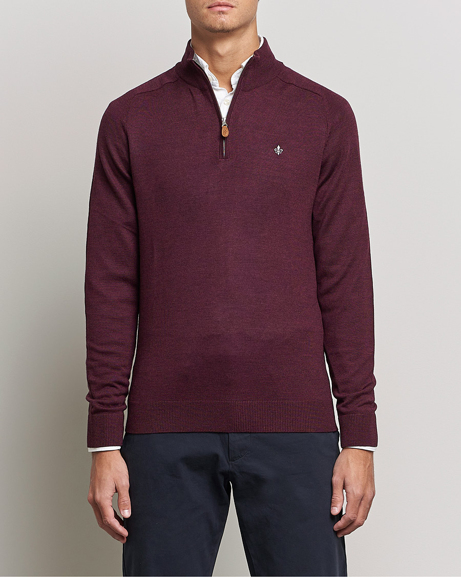 Mies | Puserot | Morris | John Merino Half Zip Burgundy