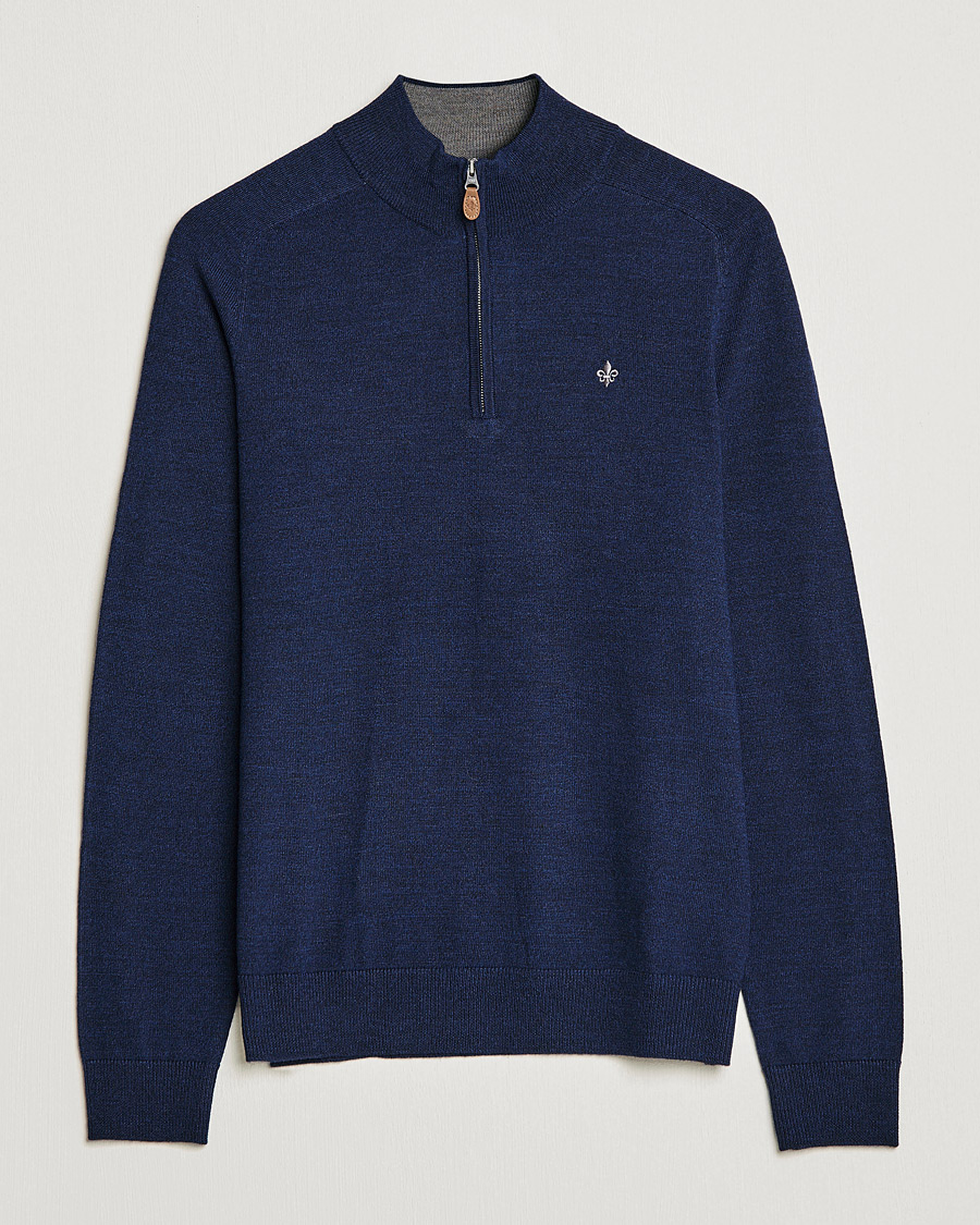 Mies | Puserot | Morris | John Merino Half Zip Blue