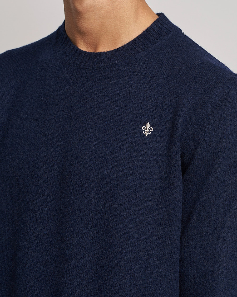 Mies | Puserot | Morris | Kieran Wool Crew Neck Navy