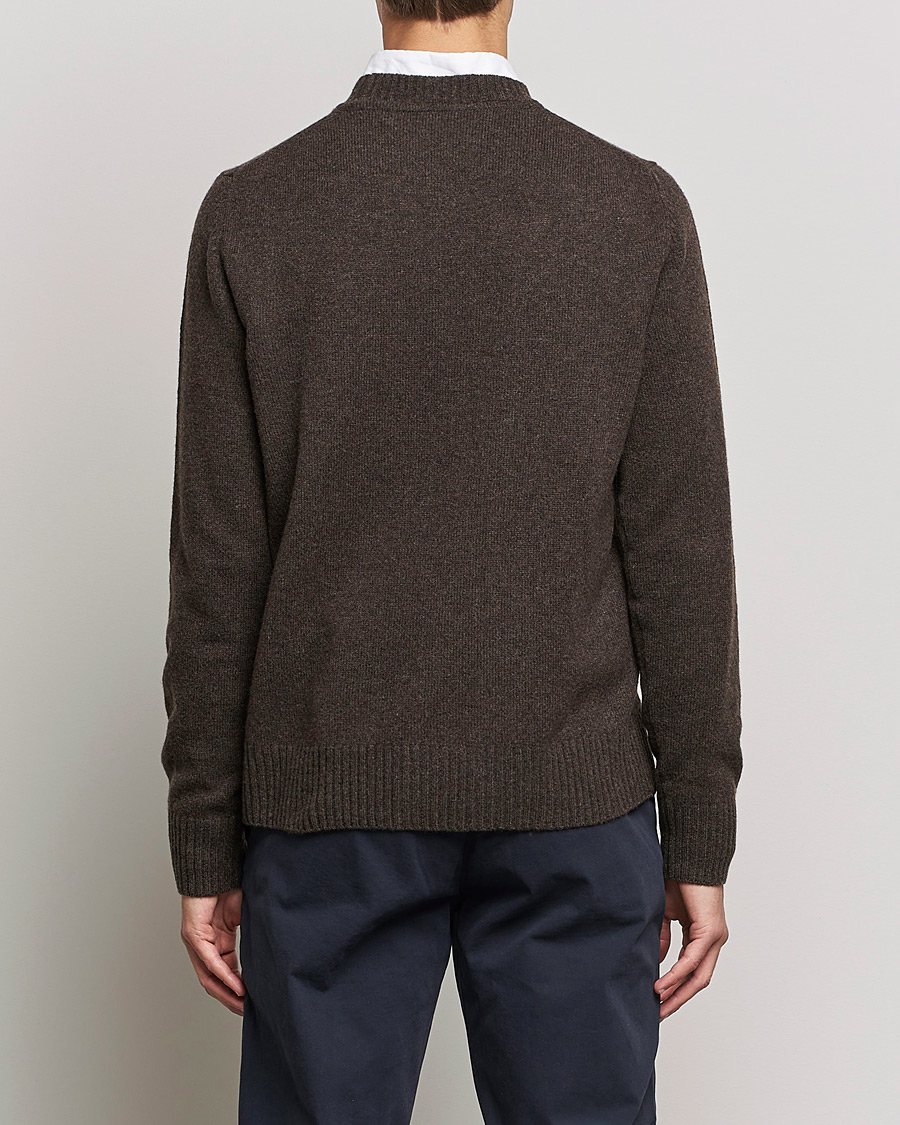 Mies | Puserot | Morris | Kieran Wool Crew Neck Brown