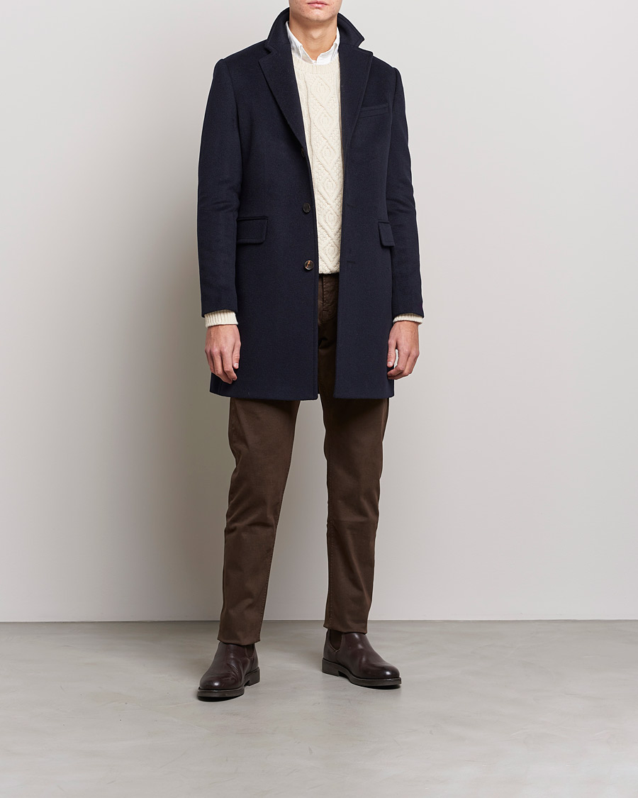 Mies | Päällystakit | Morris | Wool/Cashmere Coat Navy