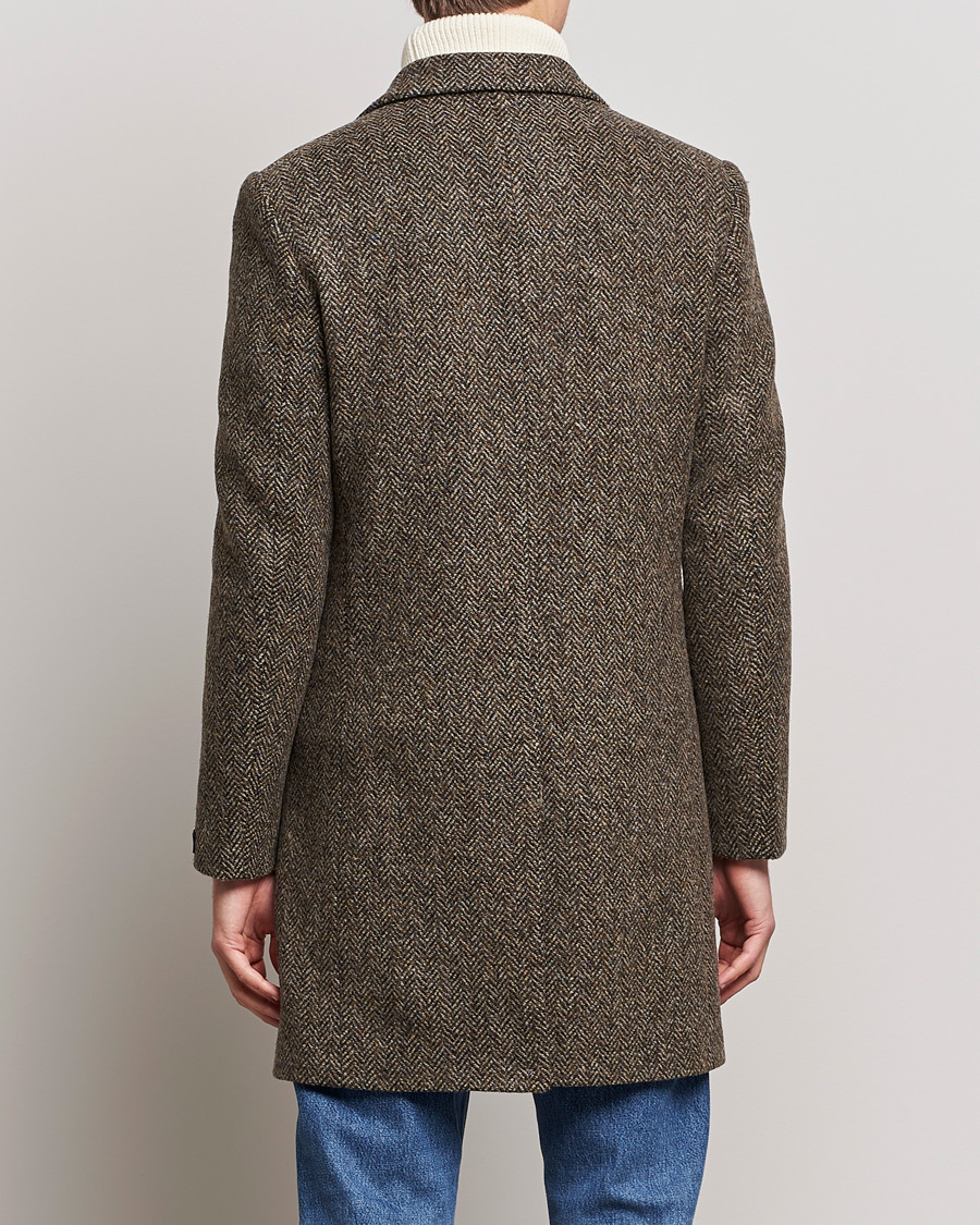 Mies | Takit | Morris | Wool Herringbone Coat Dark Brown