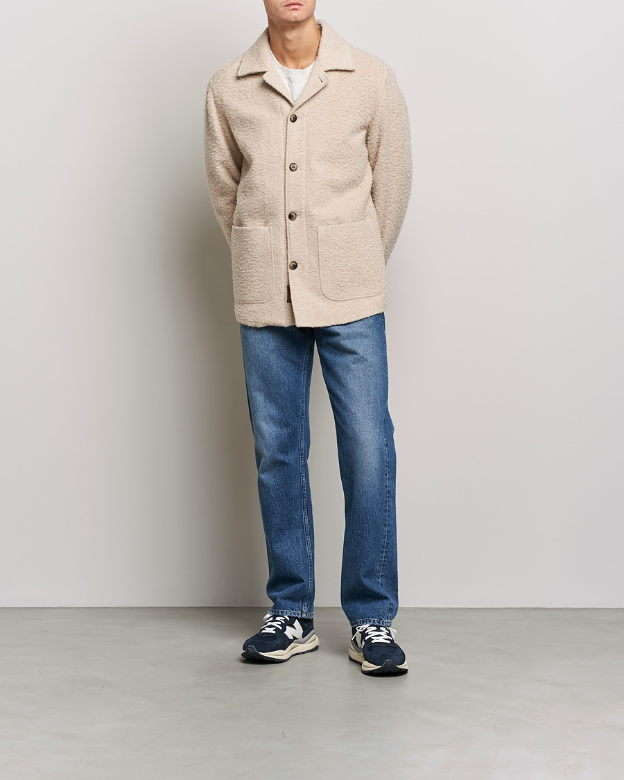 Mies | Takit | Morris | Shaggy Shirt Jacket Beige
