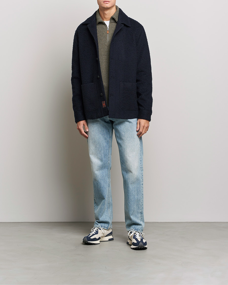 Mies | Takit | Morris | Shaggy Shirt Jacket Navy
