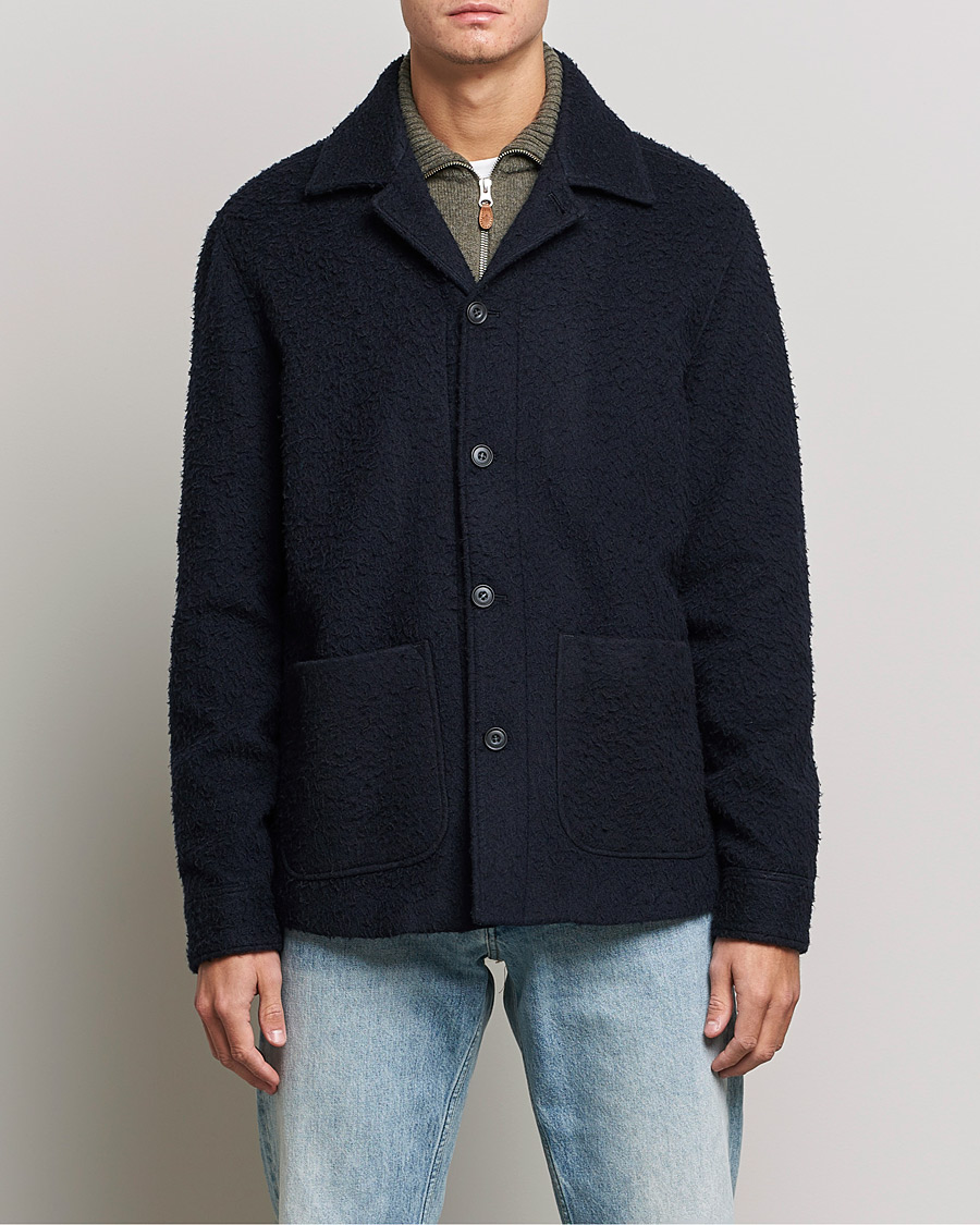 Mies | Takit | Morris | Shaggy Shirt Jacket Navy