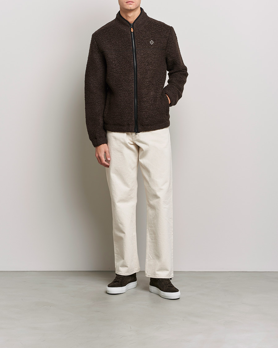 Mies | Puserot | Morris | Chadwick Pile Jacket Dark Brown