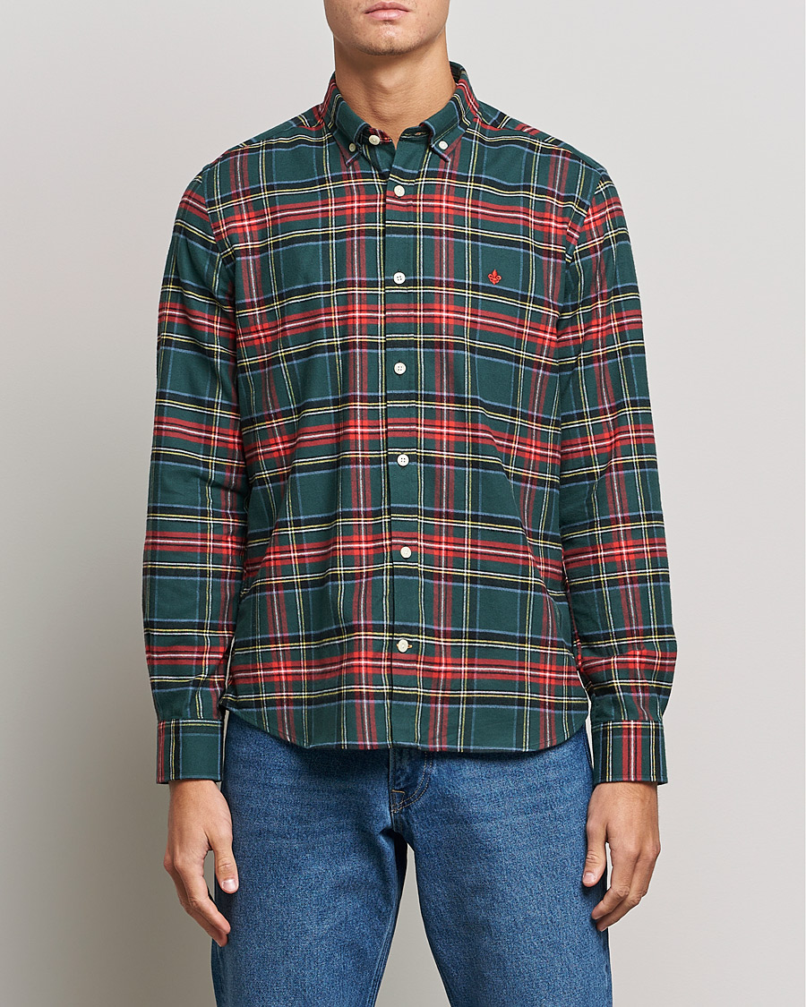 Mies |  | Morris | Brushed Flannel Checked Shirt Multi