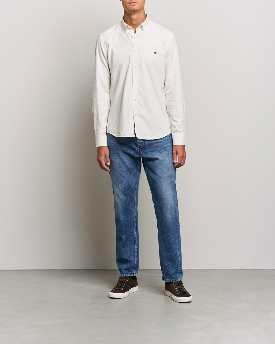 Mies |  | Morris | Watts Flannel Button Down Shirt Beige