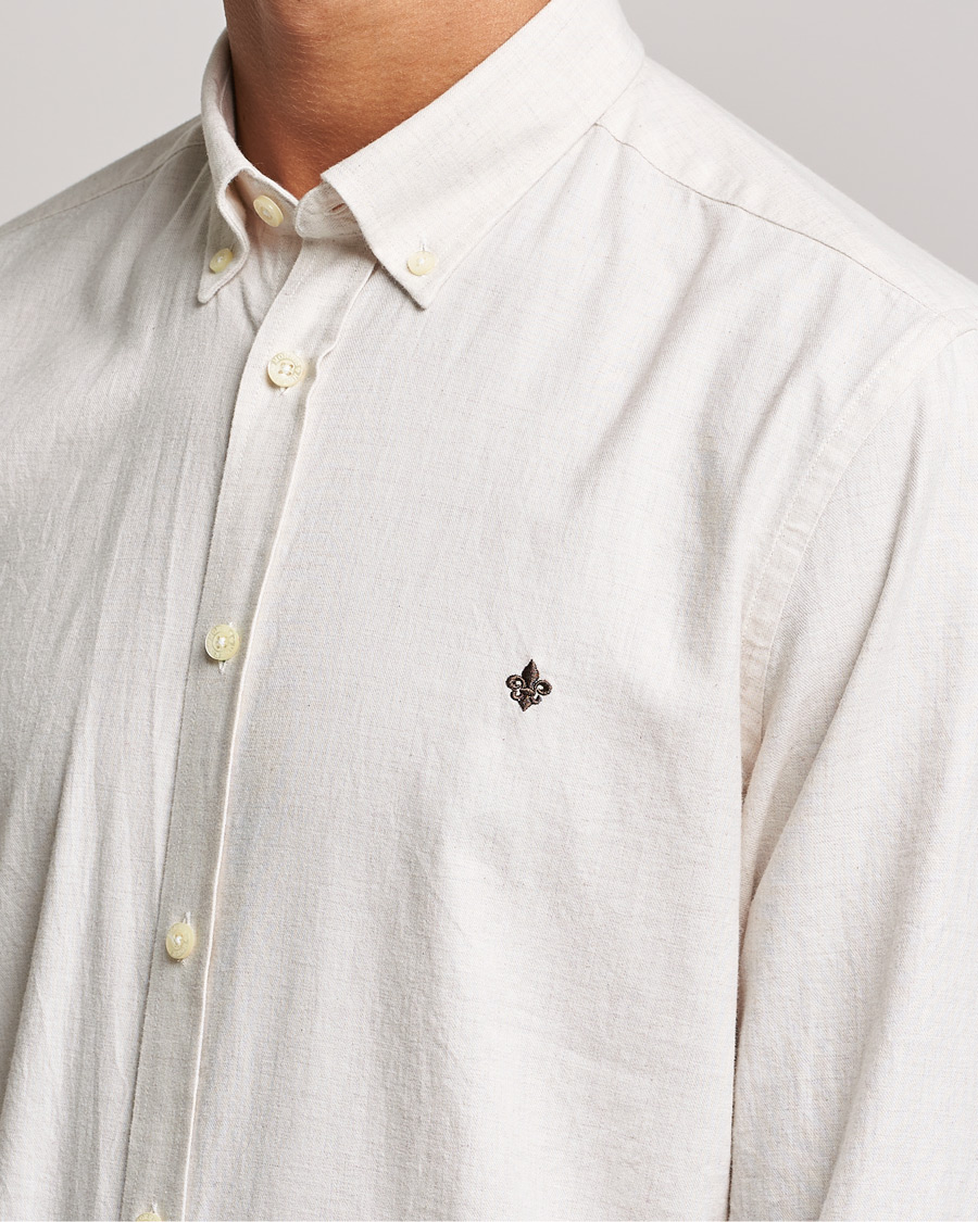 Mies | Kauluspaidat | Morris | Watts Flannel Button Down Shirt Beige