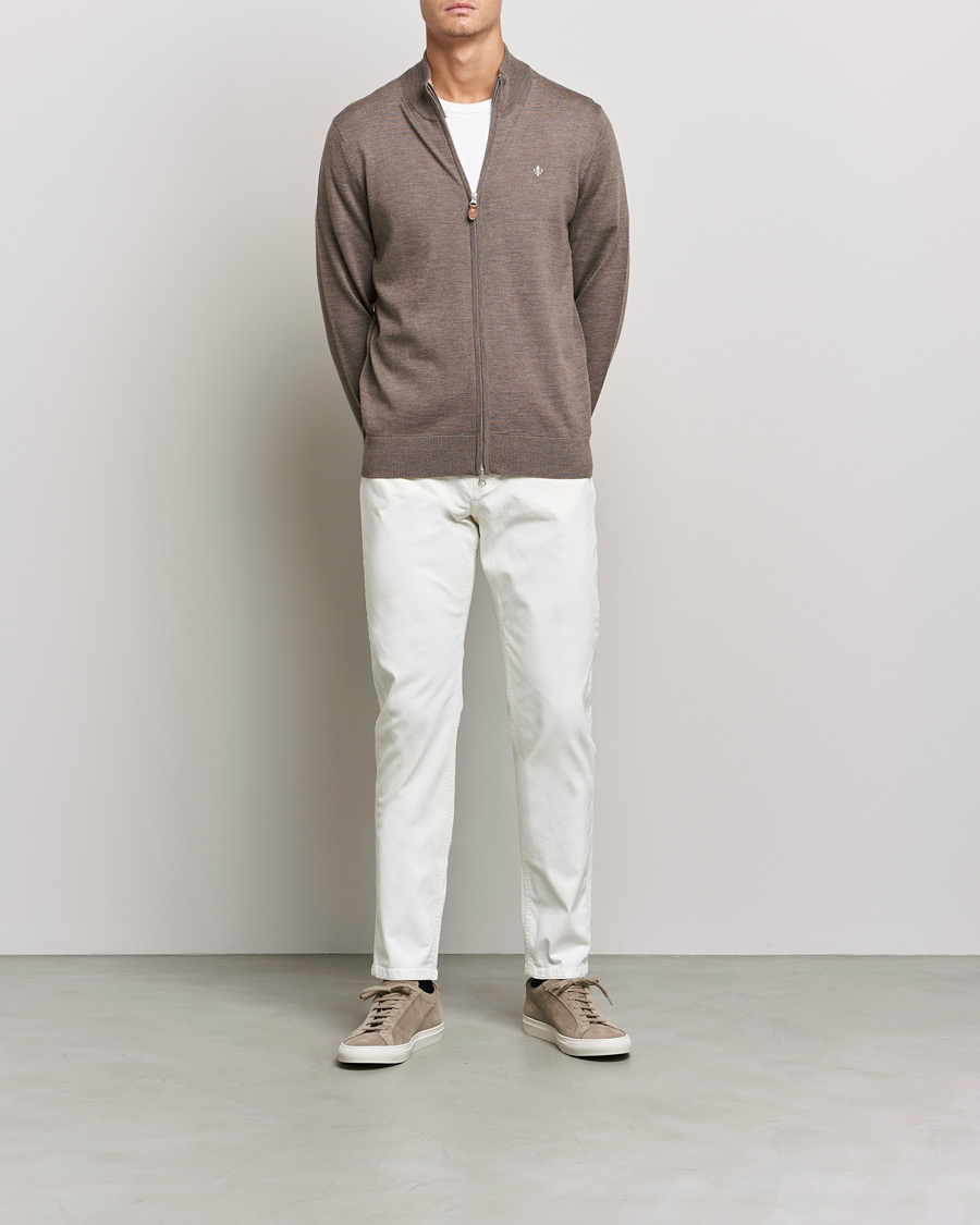 Mies | Housut | Morris | James Brushed Chinos Off White