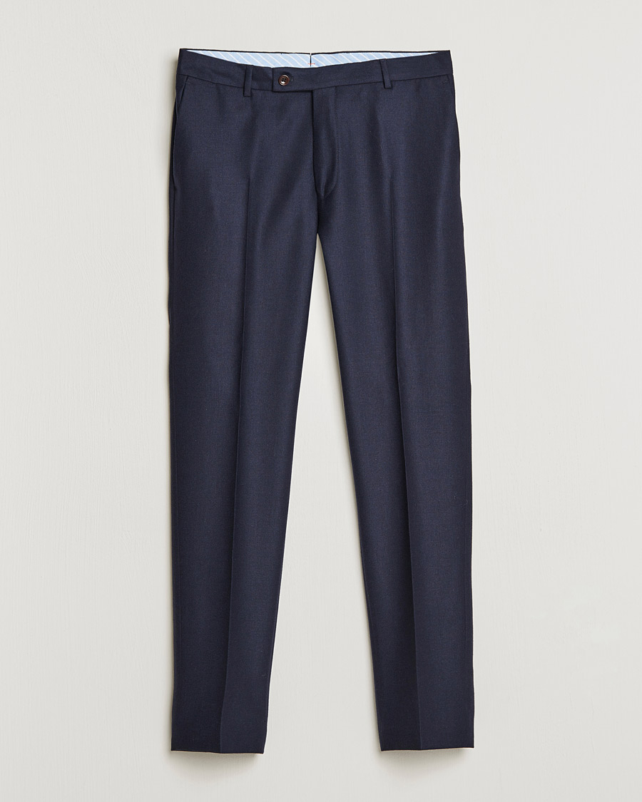 Mies | Flanellihousut | Morris | Bobby Flannel Trousers Navy