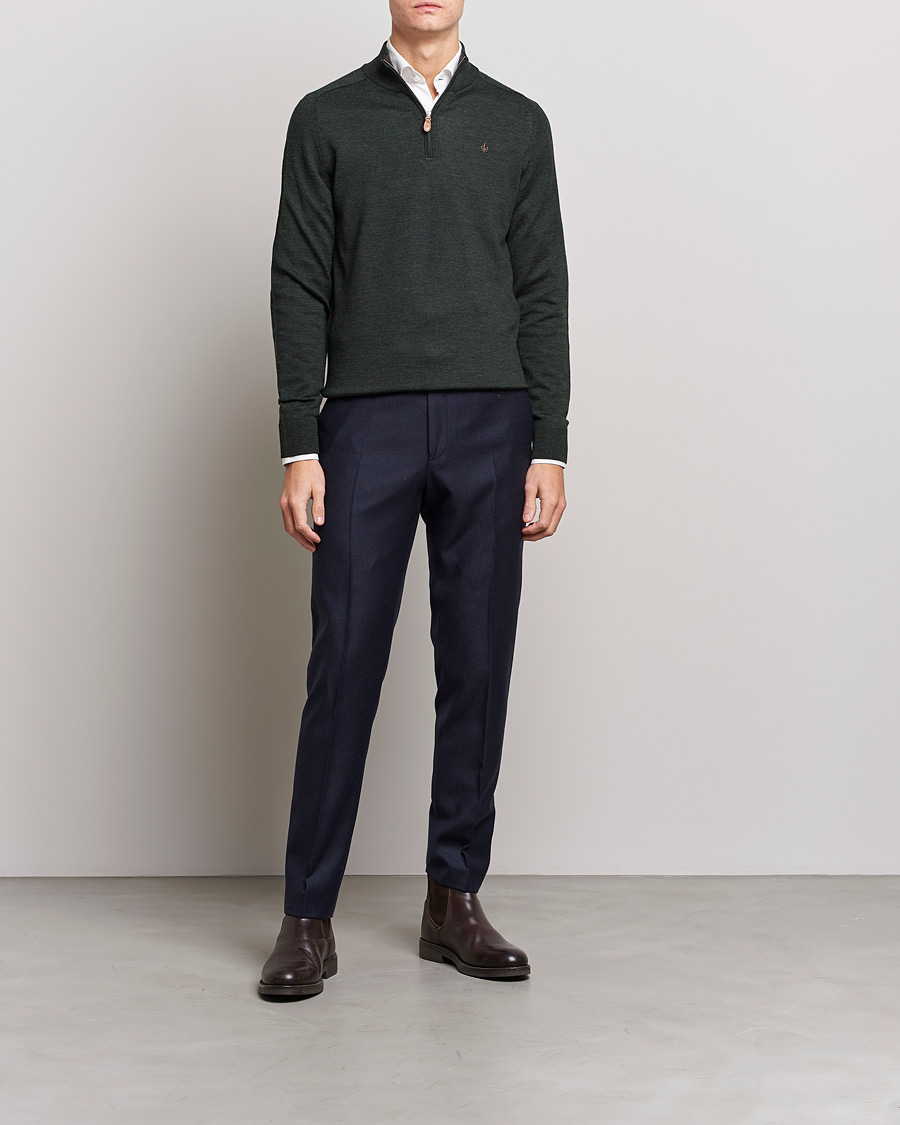 Mies | Flanellihousut | Morris | Bobby Flannel Trousers Navy