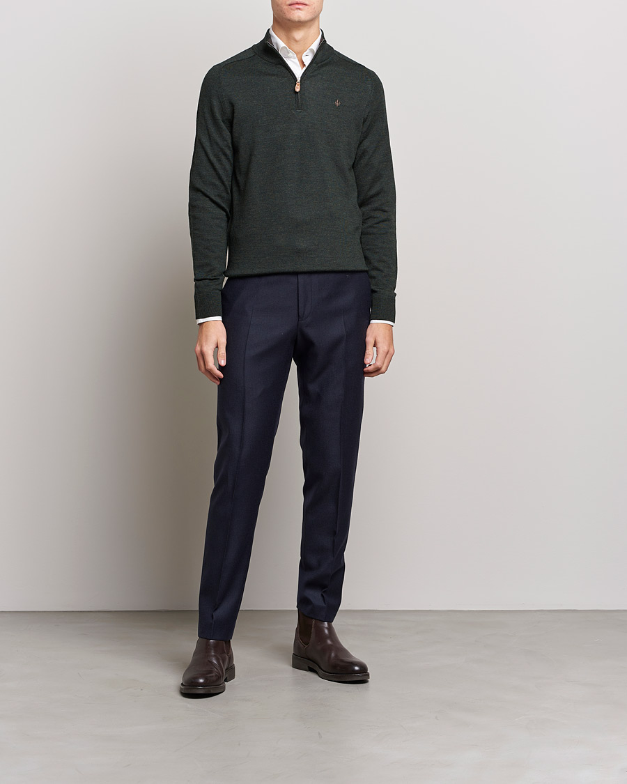 Mies | Housut | Morris | Bobby Flannel Trousers Navy