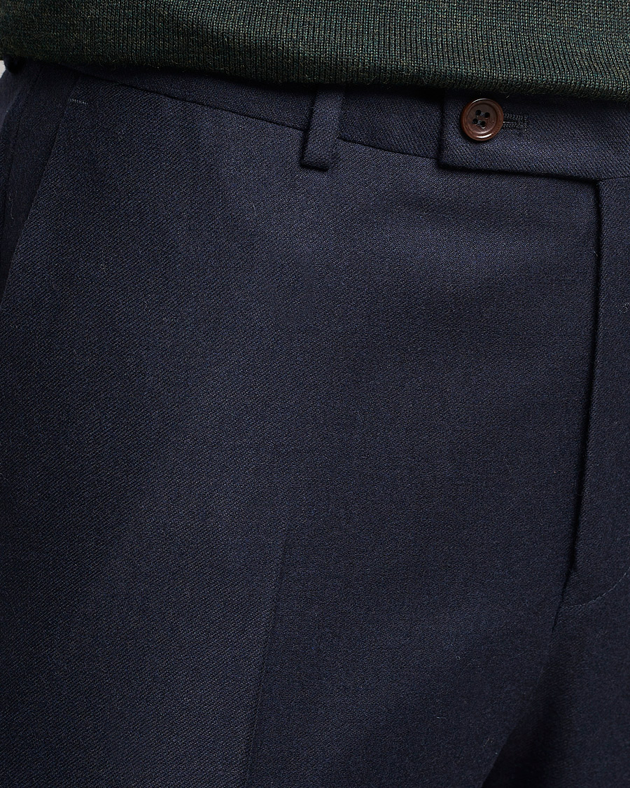 Mies | Housut | Morris | Bobby Flannel Trousers Navy
