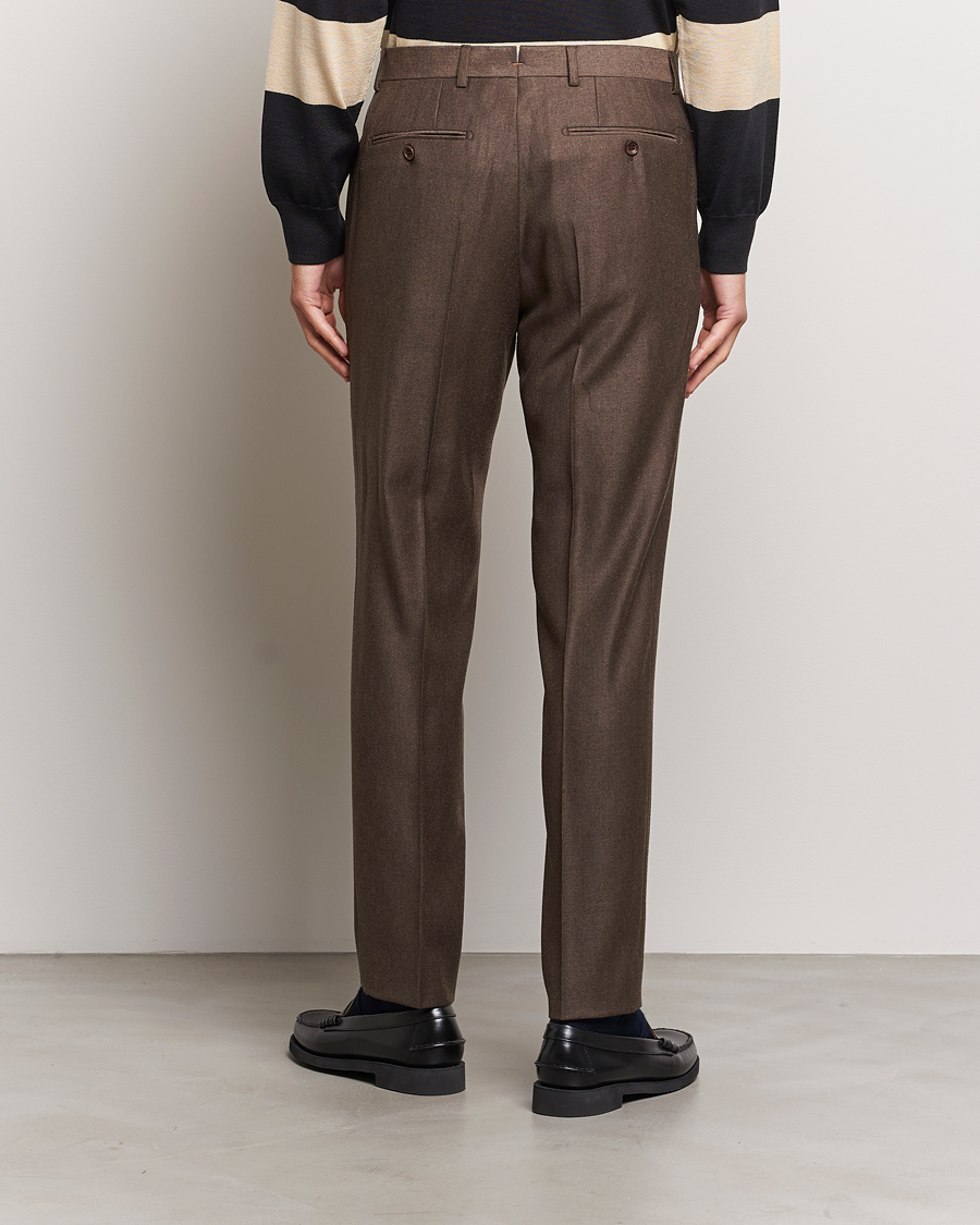Mies | Housut | Morris | Bobby Flannel Trousers Brown