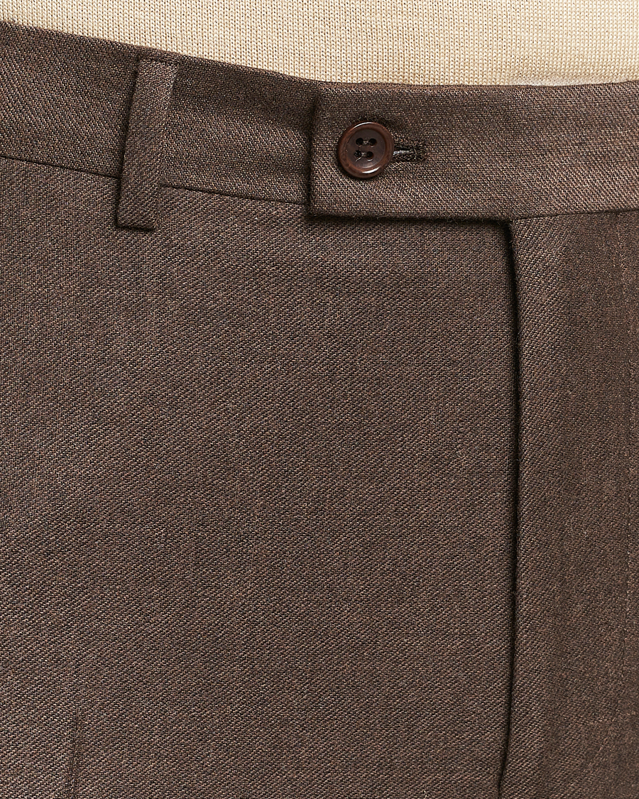 Mies | Housut | Morris | Bobby Flannel Trousers Brown