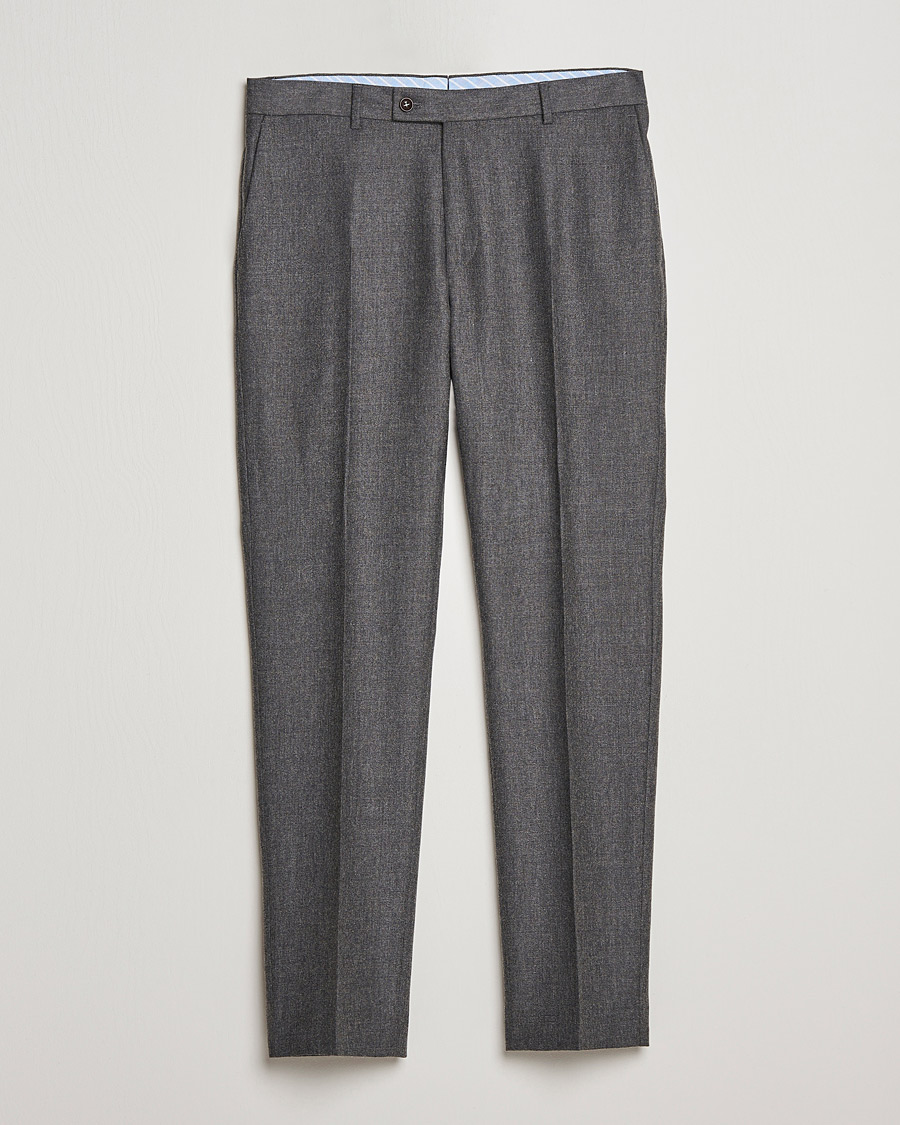 Mies | Housut | Morris | Bobby Flannel Trousers Grey