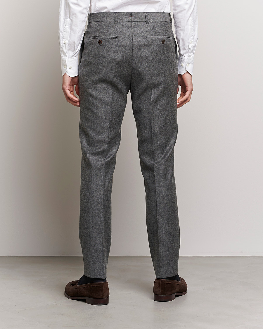 Mies | Housut | Morris | Bobby Flannel Trousers Grey
