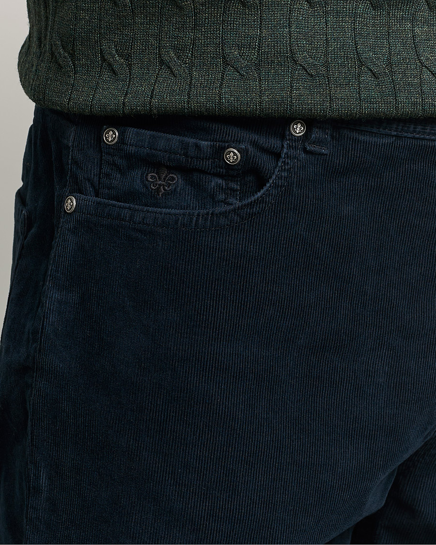Mies | Housut | Morris | James Corduroy 5-Pocket Pants Navy