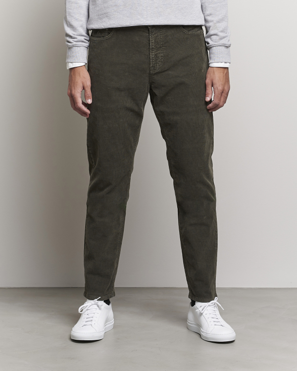 Mies | Housut | Morris | James Corduroy 5-Pocket Pants Olive