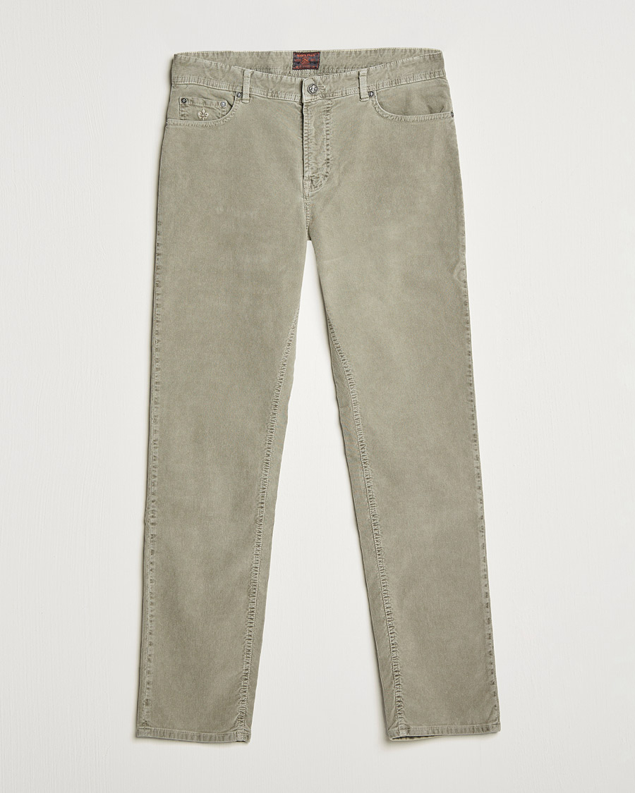 Mies | Housut | Morris | James Corduroy 5-Pocket Pants Khaki Grey