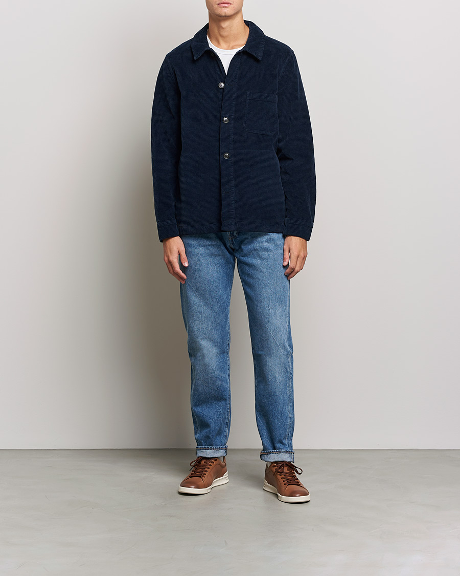 Mies | Morris | Morris | Criss Cuts Corduroy Shirt Jacket Blue