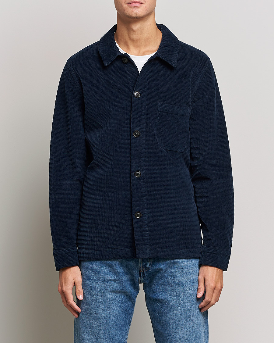 Mies |  | Morris | Criss Cuts Corduroy Shirt Jacket Blue