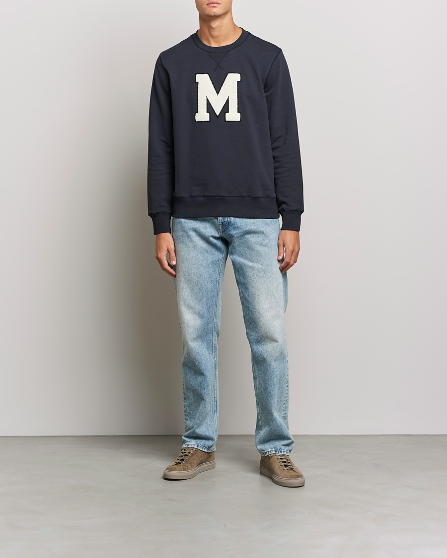 Mies | Puserot | Morris | Leoni Logo Sweatshirt Old Blue