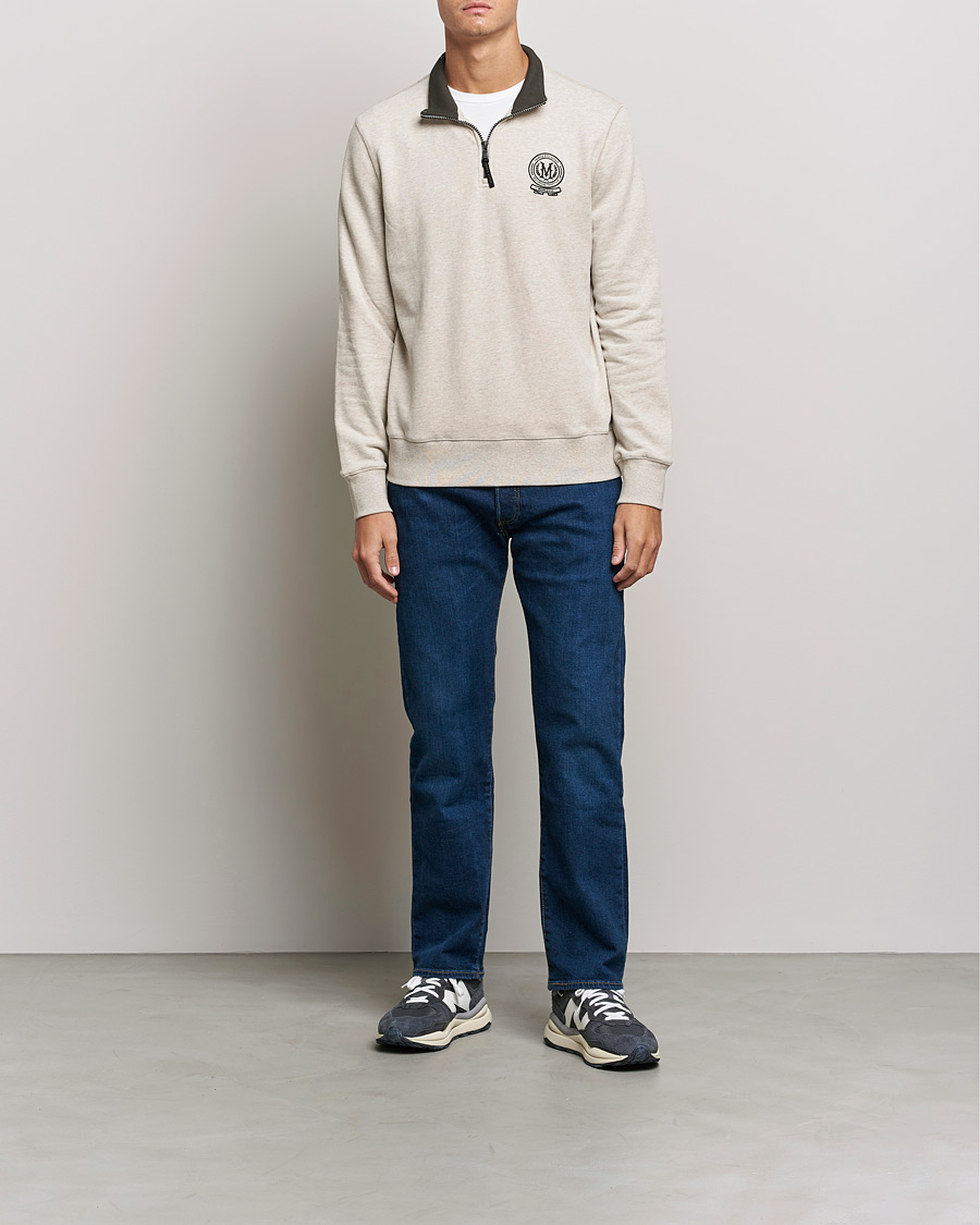 Mies | Puserot | Morris | Dante Half Zip Sweatshirt Khaki