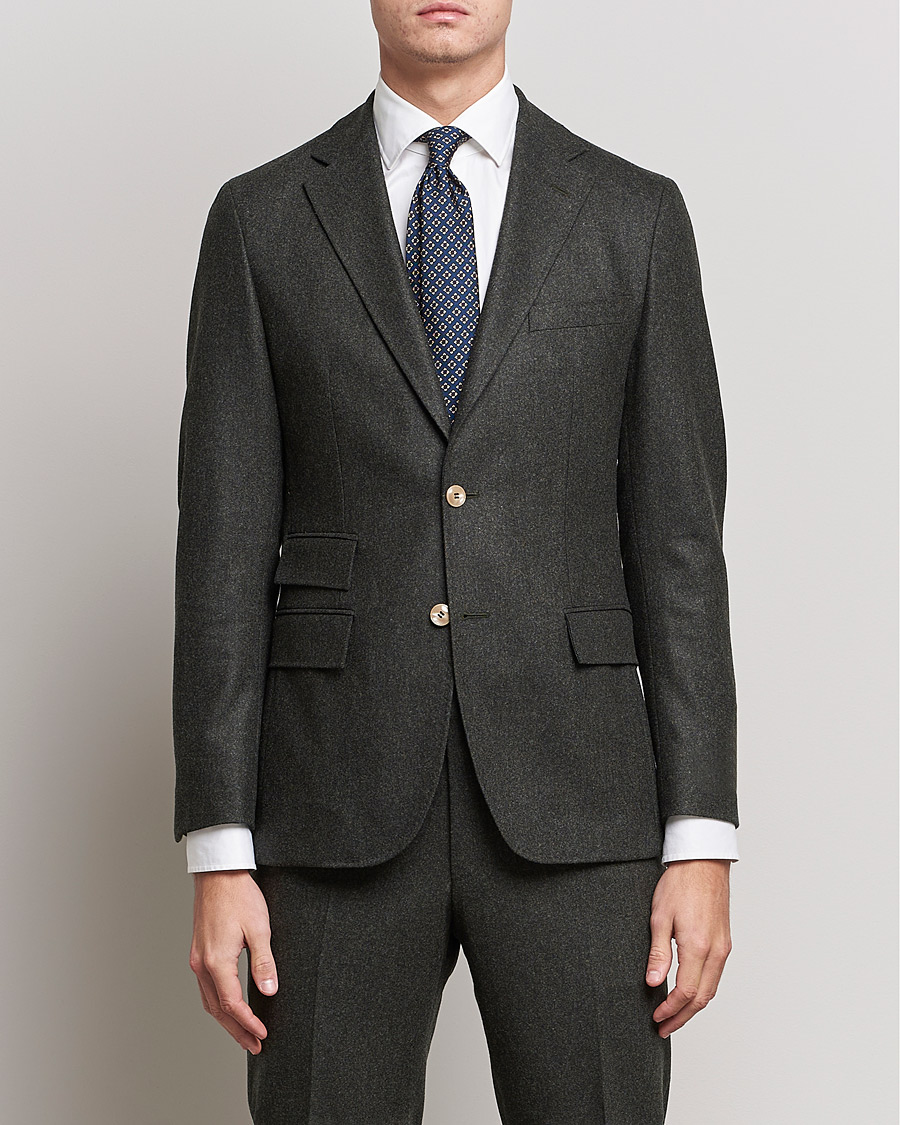 Mies |  | Morris Heritage | Keith Flannel Suit Blazer Green