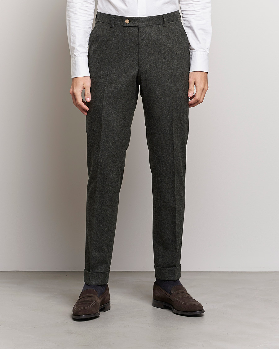 Mies | Housut | Morris Heritage | Jack Flannel Suit Trousers Green