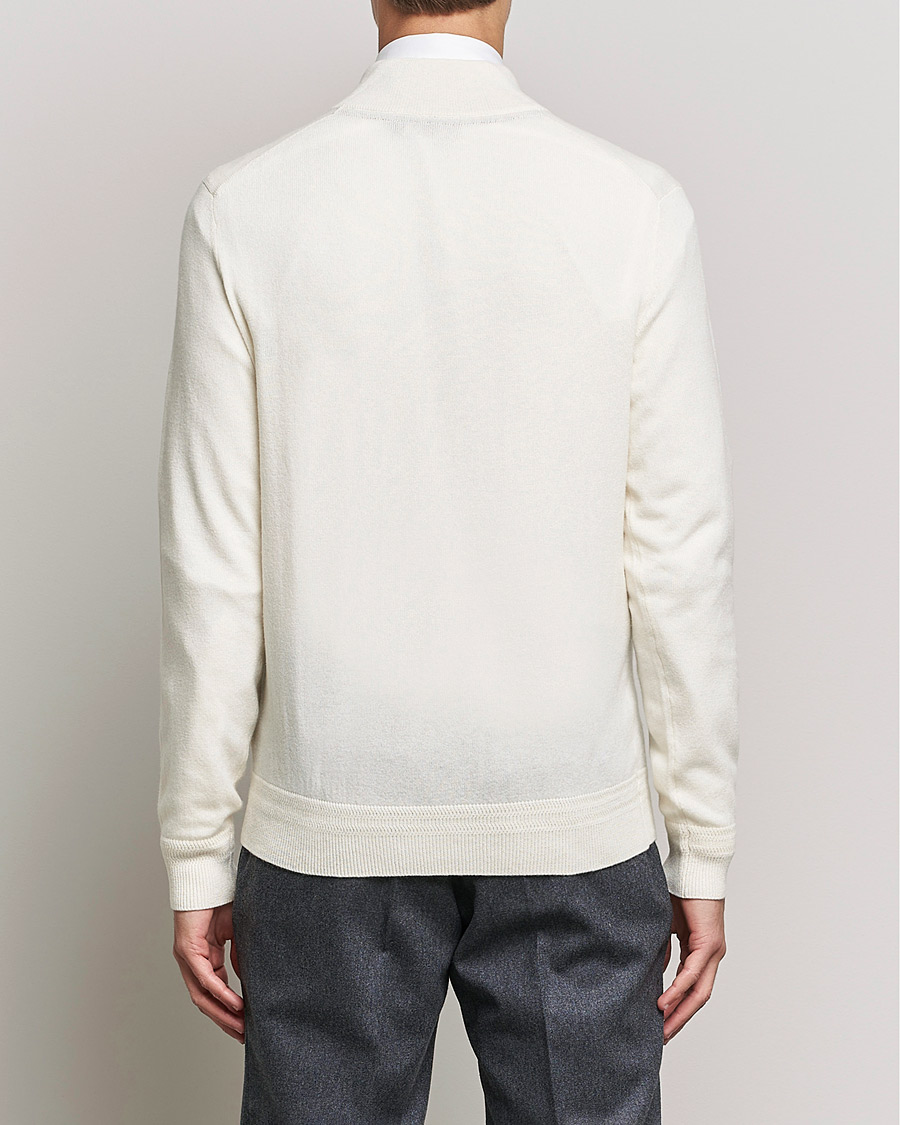 Mies | Puserot | Morris Heritage | Dalton Wool/Cashmere Half Zip Off White