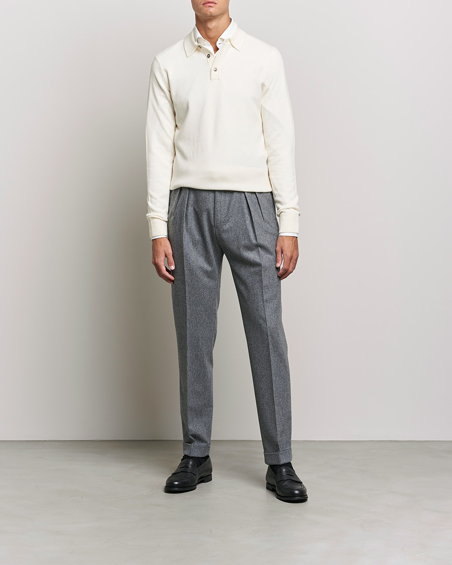 Mies | Puserot | Morris Heritage | Dalton Wool/Cashmere Polo Off White