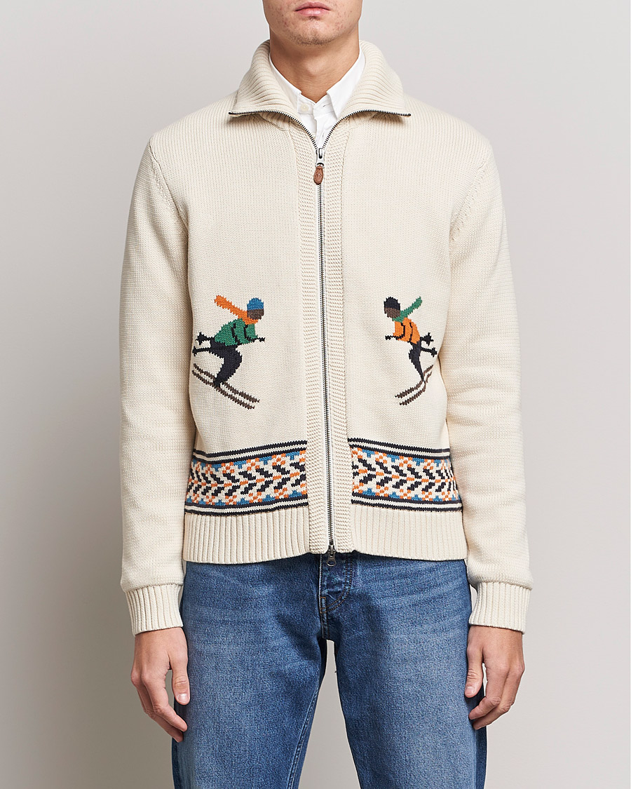 Mies | Puserot | Morris | Clyde Full Zip Cardigan Off White