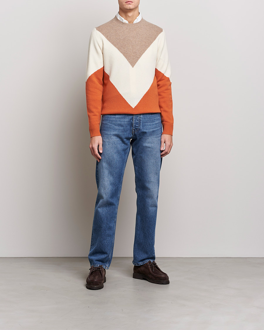 Mies | Puserot | Morris | Novello Crew Neck Orange