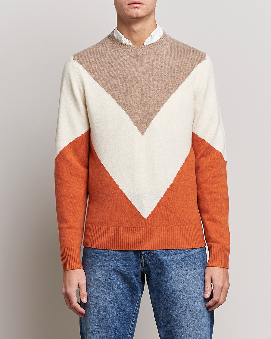 Mies | Puserot | Morris | Novello Crew Neck Orange
